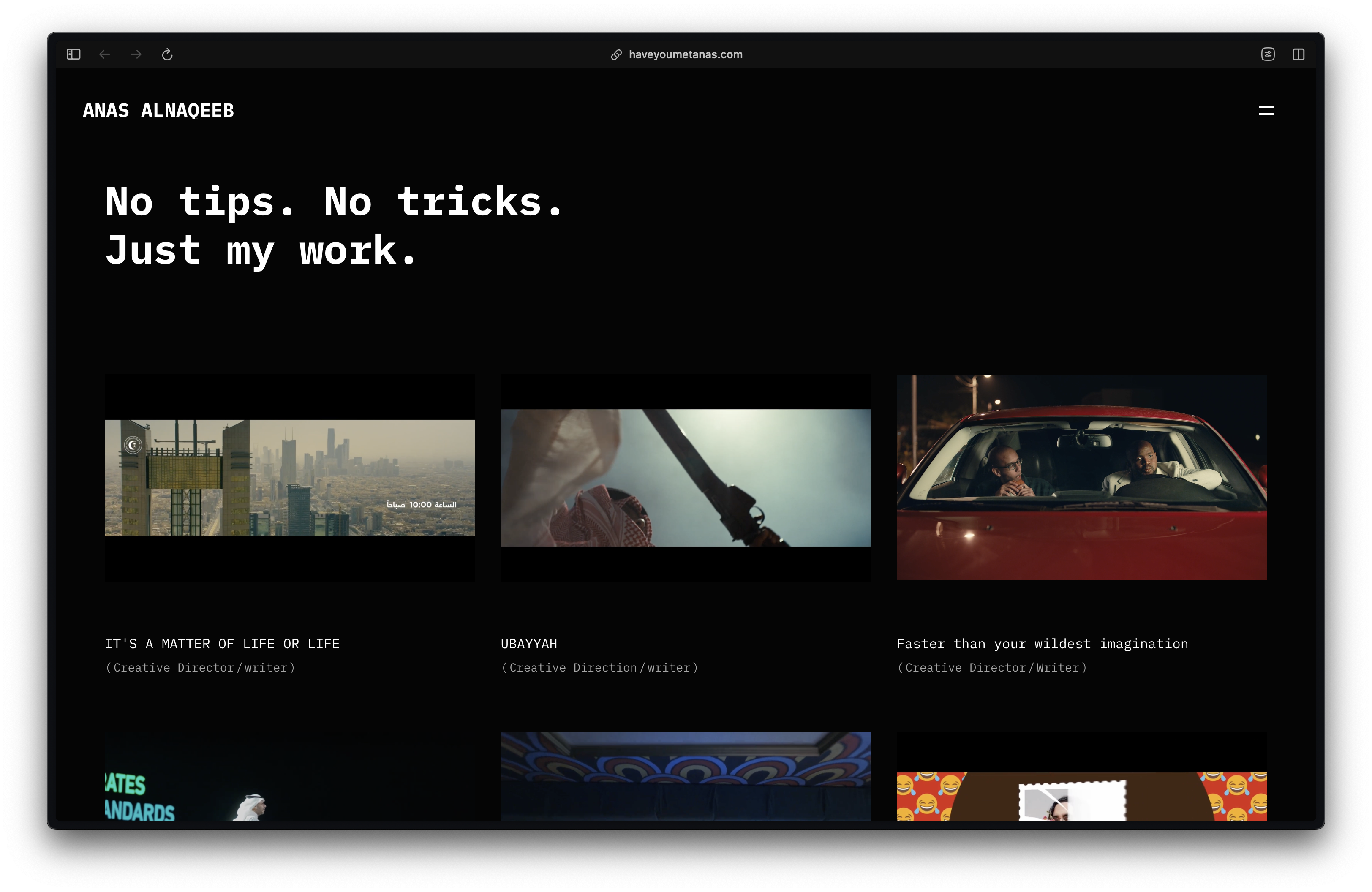Filmmaker Personal Portfolio